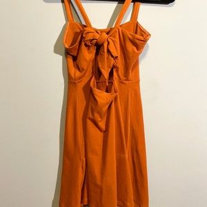 Burnt orange mini dress